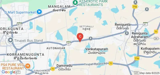 CKS Theja Institute of Dental Sciences and Research, Tirupati Map