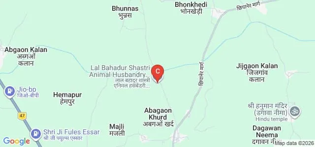 Lal Bahadur Shastri Animal Husbandry Diploma College, Harda Map