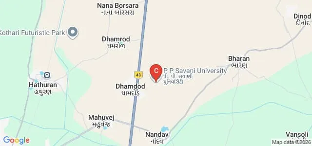 PP Savani Ayurvedic College and Hospital, Surat Map