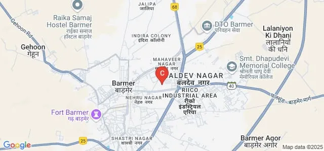 Government College, Barmer Map