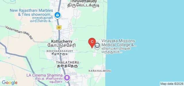 Vinayaka Mission's College of Nursing, Karaikal Map