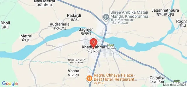 DD Thakar Arts and KJ Patel Commerce College, Khedbrahma Map