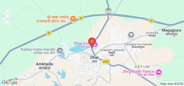 SM Siddha College of Education, Dhar Map