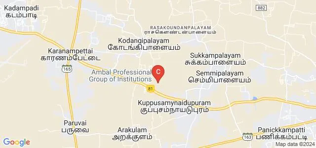 Ambal Professional Group of Institutions, Tiruppur Map