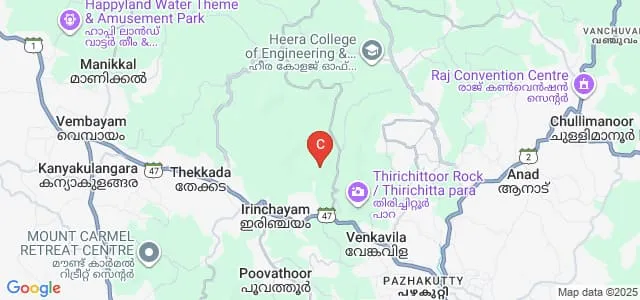Nightingale College of Nursing, Nedumangad Map