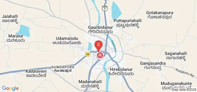 Acharya First Grade College for Women, Chikkaballapur Map