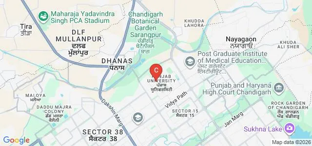 University Institute of Hotel Management and Tourism, Punjab University, Chandigarh Map