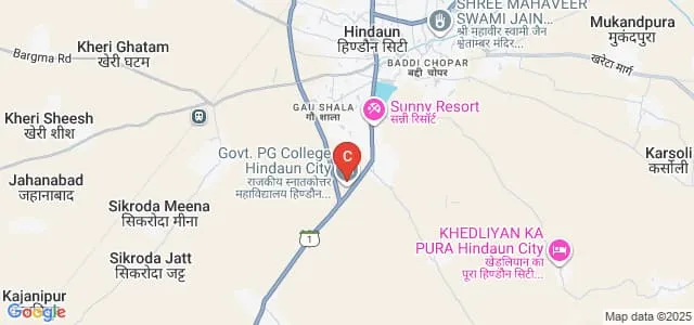Government Girls College, Hindaun City Map