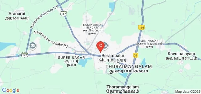 Thanthai Roever College of Nursing, Perambalur Map