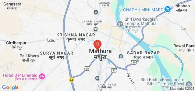 Babu Shivnath Agrawal PG College, Mathura Map