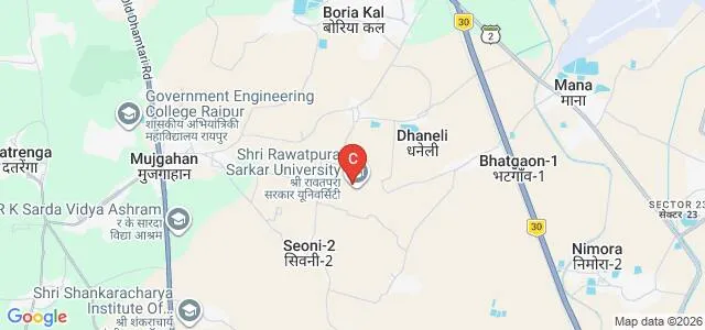 Shri Rawatpura Sarkar Polytechnic, Dhaneli Map