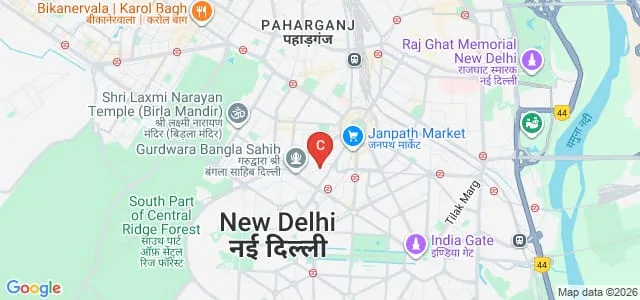 New Delhi YMCA Institute for Media Studies and Information Technology, New Delhi Map