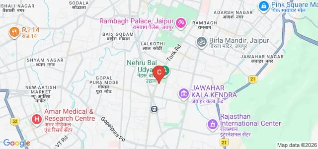 Rajasthan Swayat Shasan Mahavidyalaya, Jaipur Map