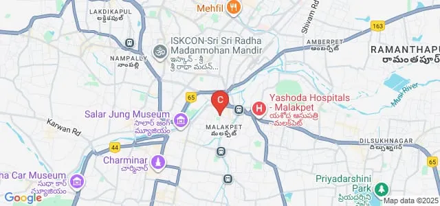 B Sc College of Nursing Muslim Maternity and Children's Hospital, Hyderabad Map