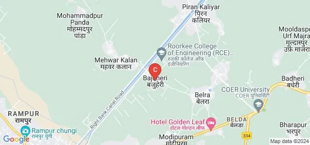 Roorkee College, Roorkee Map