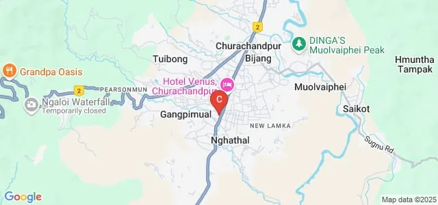 Rayburn College, Churachandpur Map