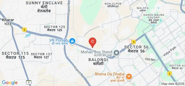 Mata Sahib Kaur College of Nursing, Mohali Map