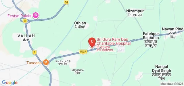 Sri Guru Ram Das Institute of Medical Sciences and Research, Amritsar Map