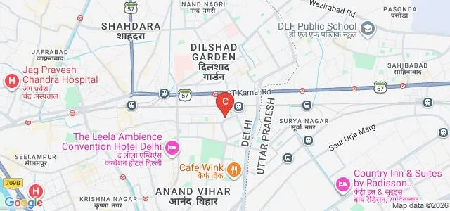 DSEU Vivek Vihar Campus, Delhi Map