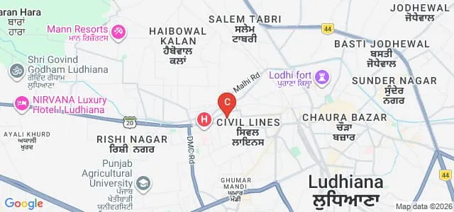 Arya College, Ludhiana Map