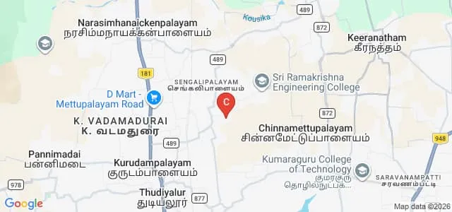 Ganga College of Nursing, Coimbatore Map