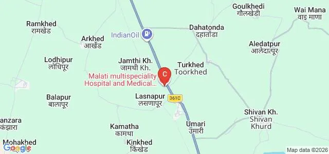 Malati Multispeciality Hospital And Medical College, Turkhed Map