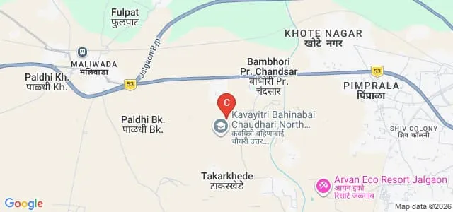 University Institute of Chemical Technology, Kavayitri Bahinabai Chaudhari North Maharashtra University, Jalgaon Map
