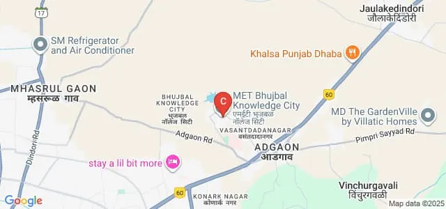 MET Bhujbal Knowledge City, Nashik Map