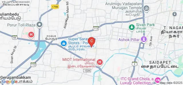 SRM Institute of Science and Technology, Ramapuram Campus Map