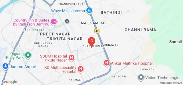 Taawish College of Education, Jammu Map