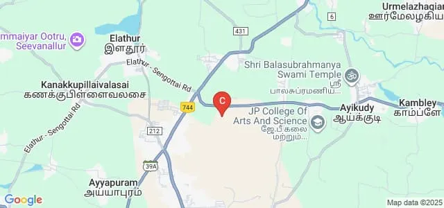 Sri Ram Nallamani Yadava College of Arts and Science, Tenkasi Map