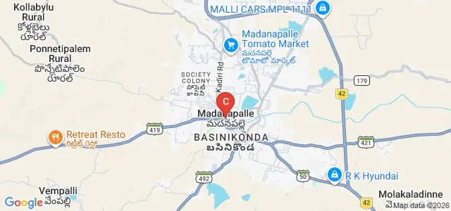 Christian College of Education, Madanapalle Map