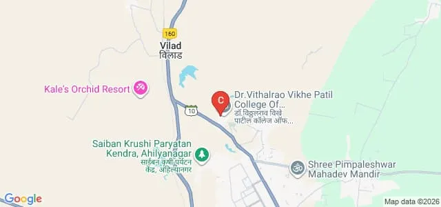 Dr Vithalrao Vikhe Patil Foundation's College of Agriculture, Ahmednagar Map