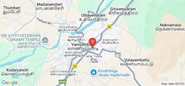 Islamiah Women's Arts and Science College, Vellore Map