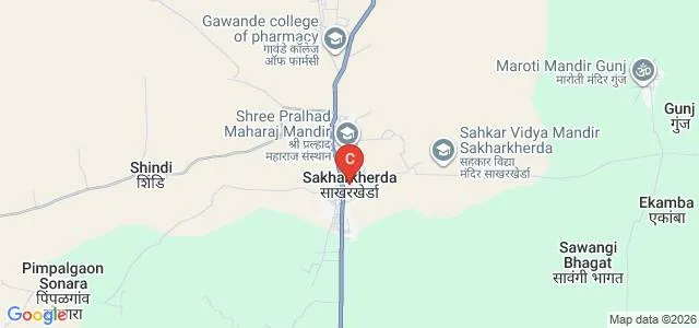 Late Bhaskarrao Shingane Arts Prof Narayanrao Gawande Science and Ashalata Gawande Commerce College, Sakharkherda Map