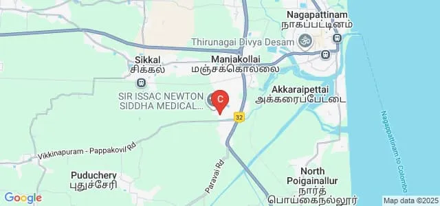 Sir Issac Newton College of Engineering and Technology, Nagapattinam Map
