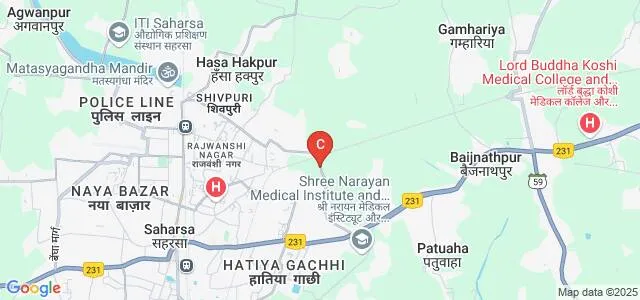 Banwari Shankar College, Saharsa Map