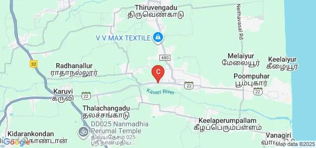 Poompuhar College, Melaiyur Map