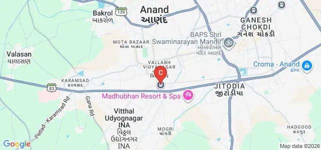 Birla Vishvakarma Mahavidyalaya, Anand Map