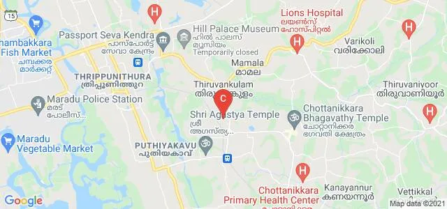 SI-MET College of Nursing, Trippunithura Map