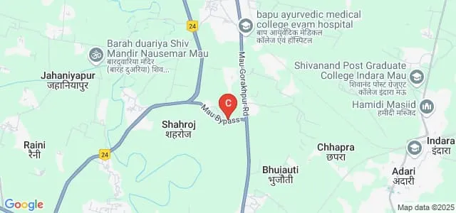 Aruna Memorial Sarswati Mahavidyalaya, Rewridih, Mau Map