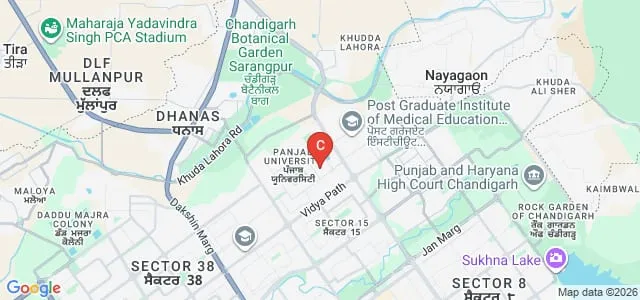 Department of Chemical Engineering, Punjab University, Chandigarh Map