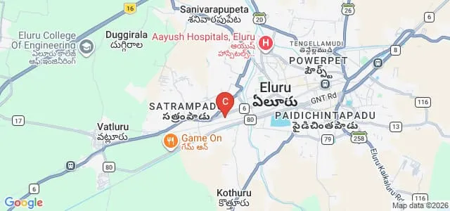 Sir CRR College of Education, Eluru Map