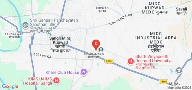 Willingdon College, Sangli Map
