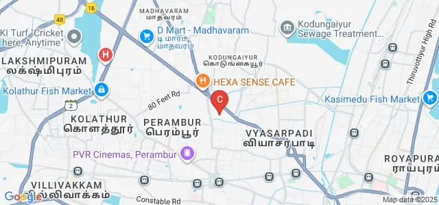 Chevalier T Thomas Elizabeth College for Women, Chennai Map