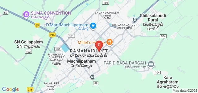 Sri Padmavathi Mahila Hindu Degree Kalasala, Machilipatnam Map