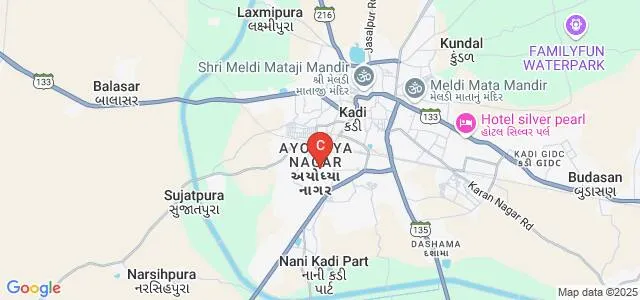 Pramukh Swami Science and HD Patel Arts College, Kadi Map