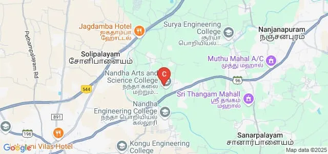 Nandha Dental College and Hospital, Erode Map