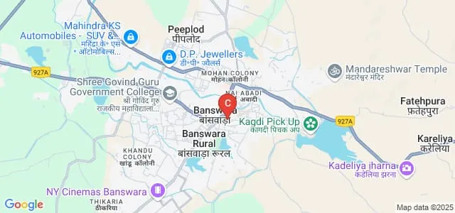 Haridev Joshi Rajkiya Kanya Mahavidhyalaya, Banswara Map
