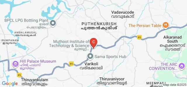 Muthoot Institute of Technology and Science, Ernakulam Map